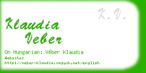 klaudia veber business card