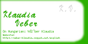 klaudia veber business card